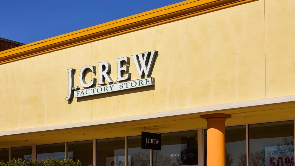 Exterior of a J.Crew Factory Store storefront