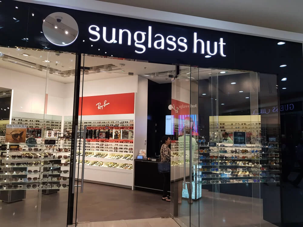 Exterior of a Sunglass Hut store