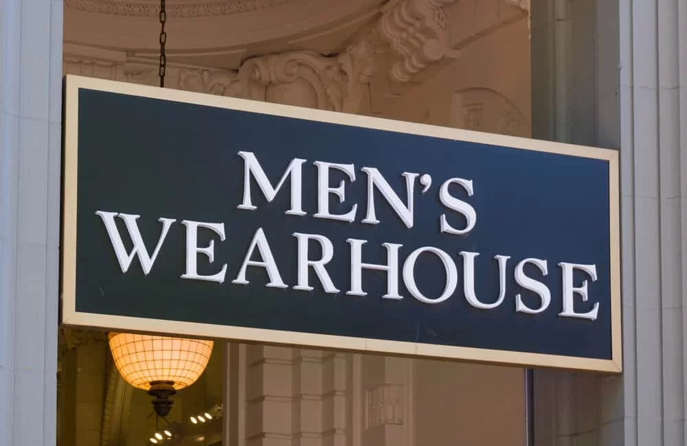 Men's Wearhouse sign on the outside of a store