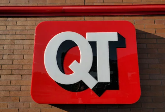 "QT" logo sign on the outside of a QuikTrip location