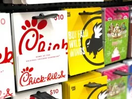 Gift cards for sale at a store