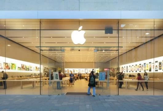 Exterior of an Apple Store location
