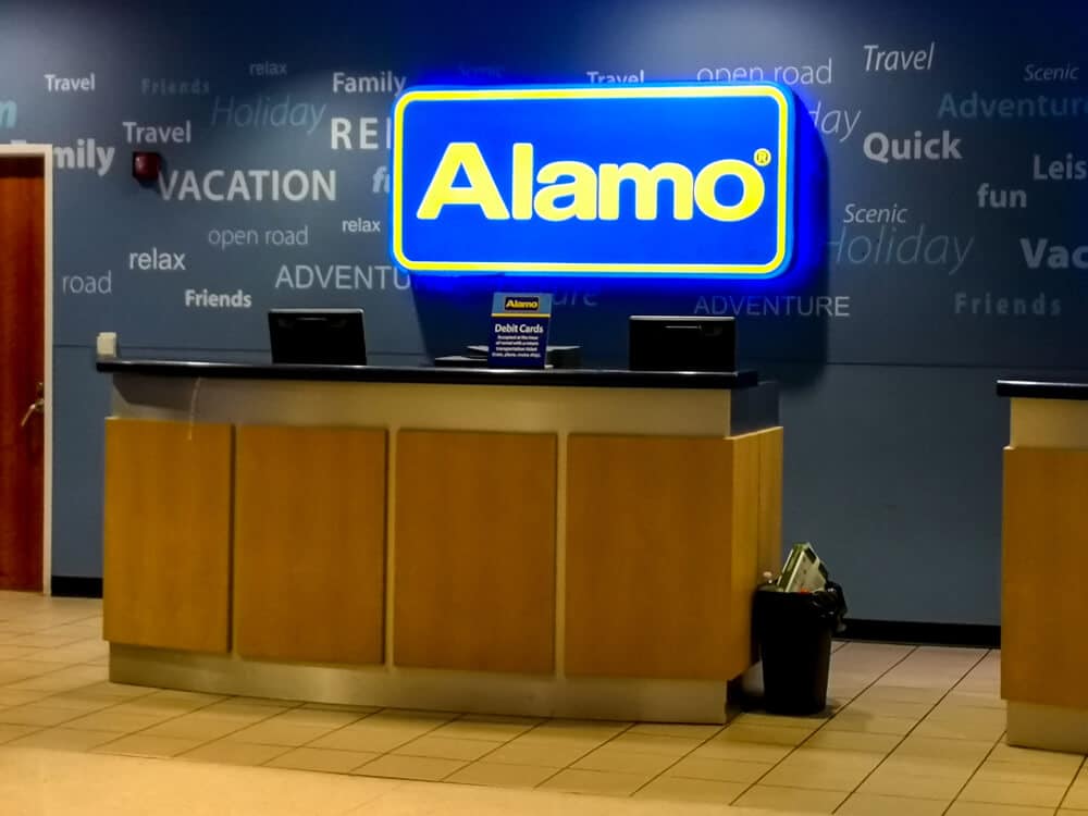 Alamo car rental desk