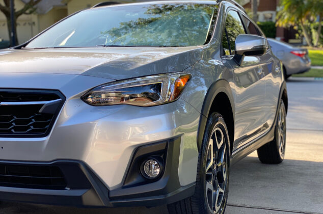 Silver car parked in a driveway