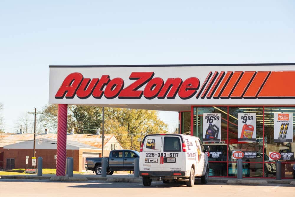 Exterior of an AutoZone store