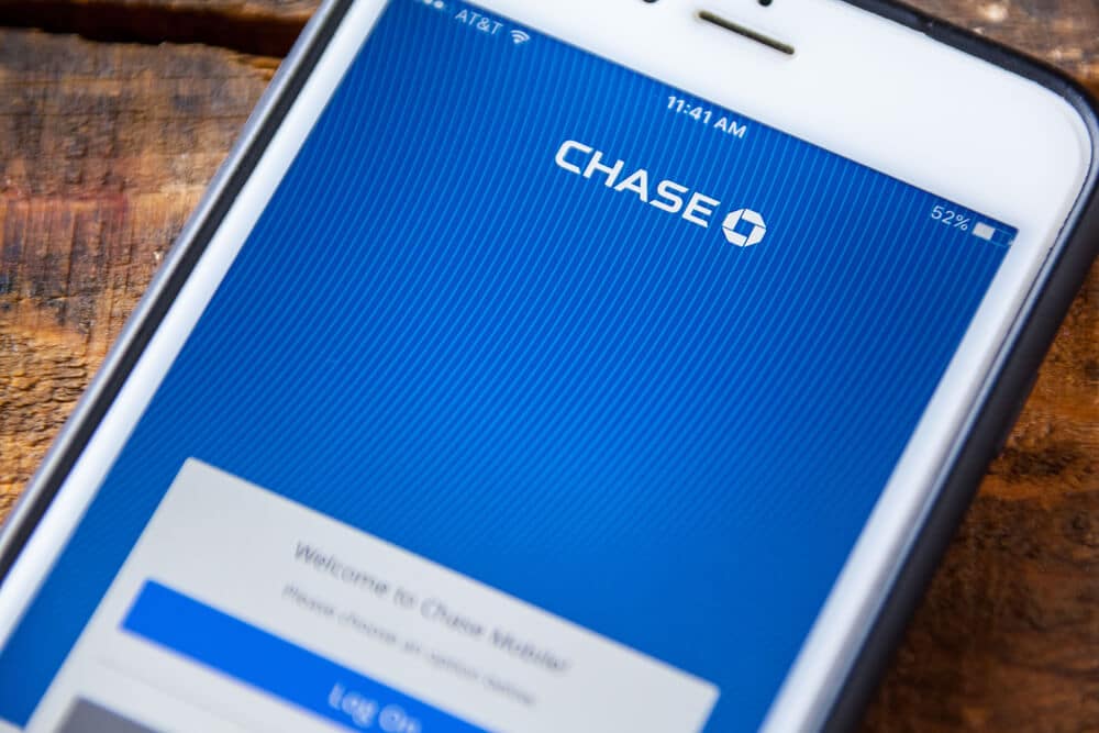 Chase mobile app displayed on a smartphone screen