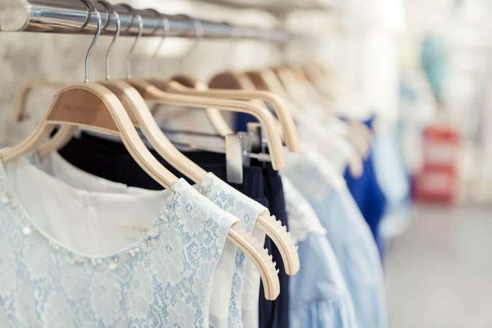 Women's clothing on sales rack
