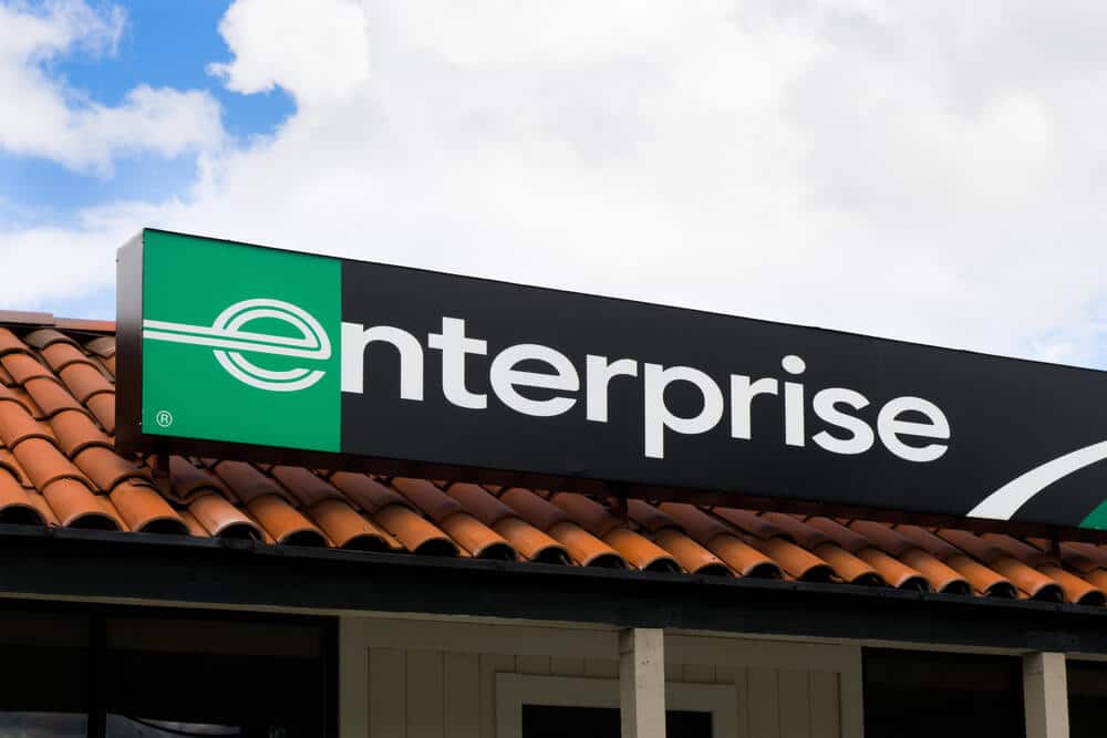 Sign on the outside of an Enterprise location
