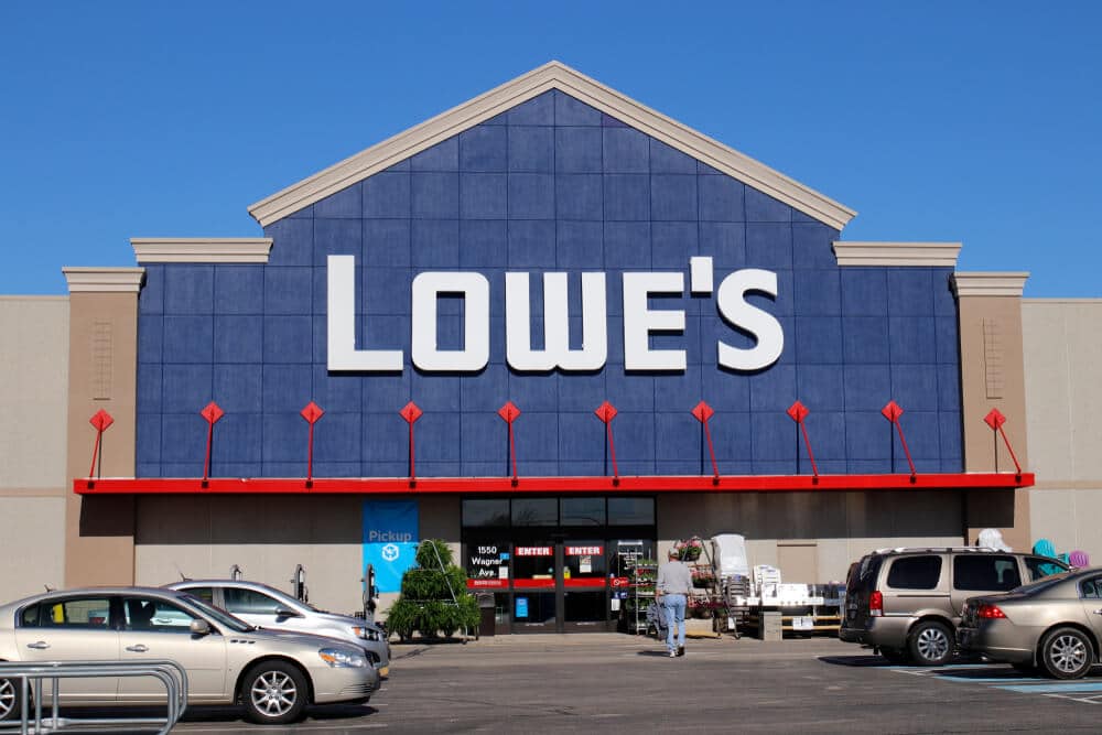 Exterior of a Lowe's storefront