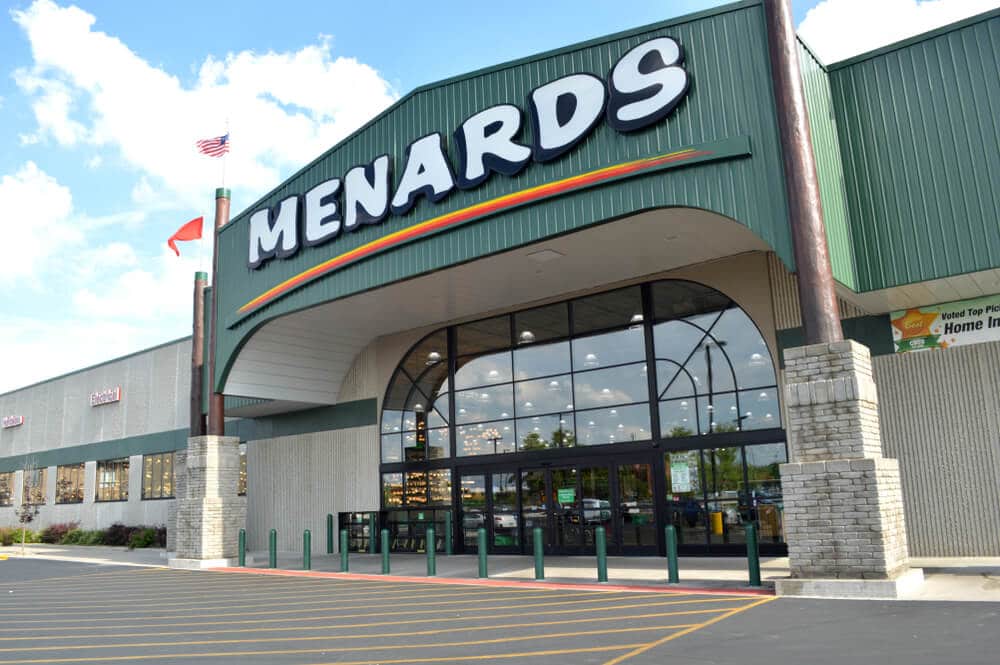 Entrance to a Menards store