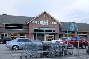 Exterior of a Food Lion store pictured from the parking lot
