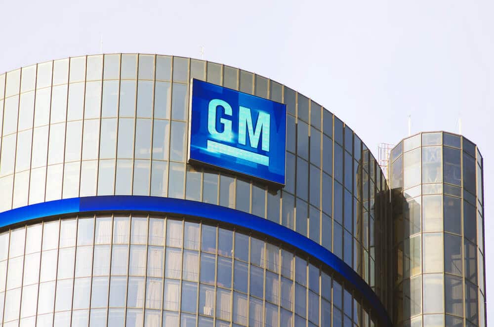 The GM Headquarters building in Detroit