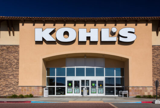 Front entrance of a Kohl's store that sells gift cards