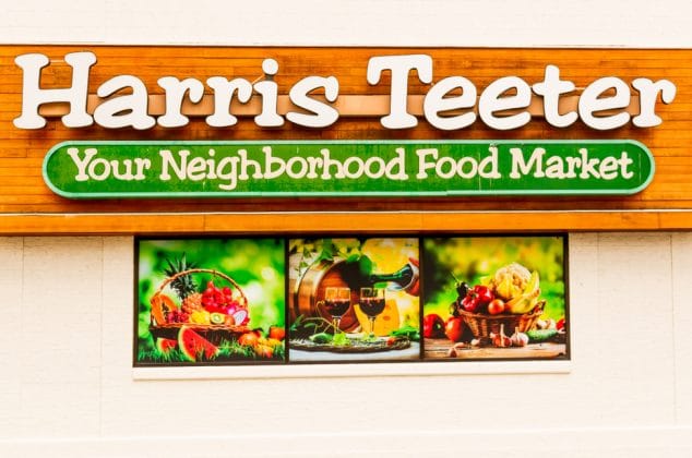 Harris Teeter sign on the outside of a store