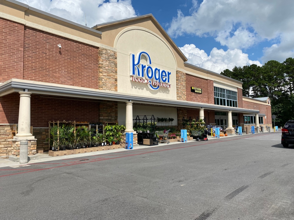 Exterior of a Kroger grocery store