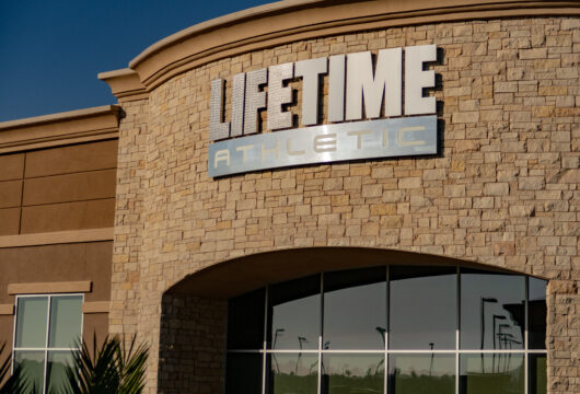 Exterior of a Life Time Fitness gym