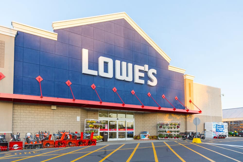Exterior of a Lowe's home improvement store