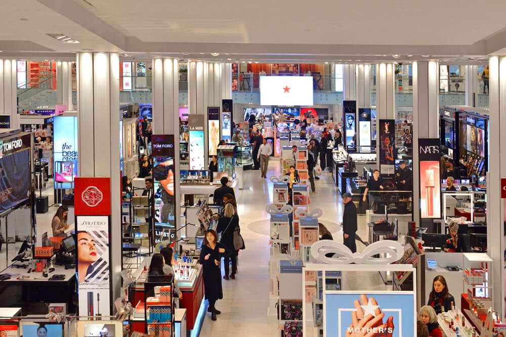 Macy's fragrance and cosmetics department