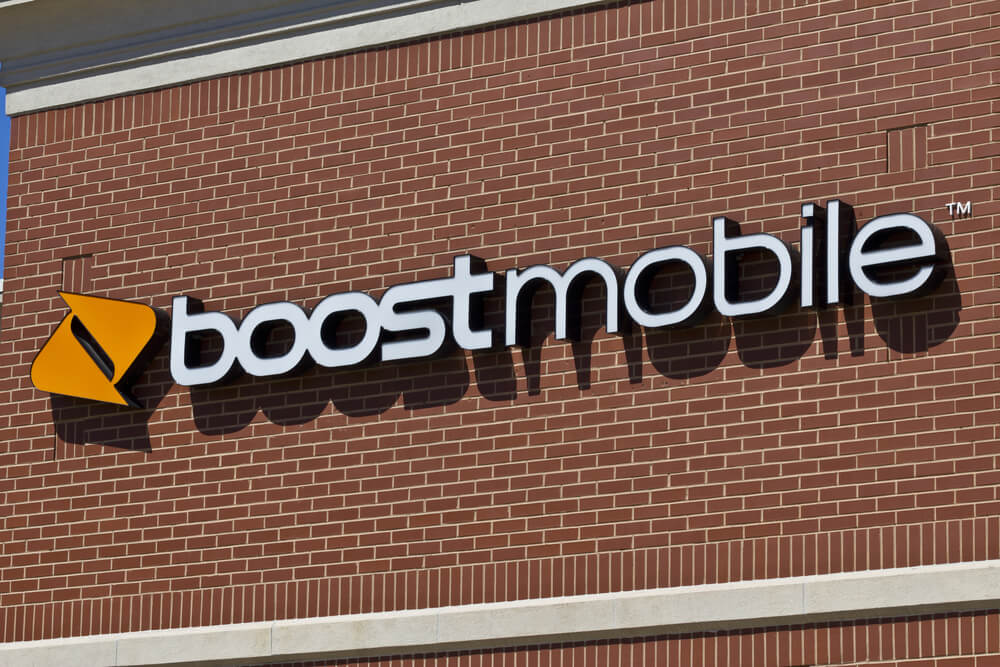 Boost Mobile sign on the exterior of a store