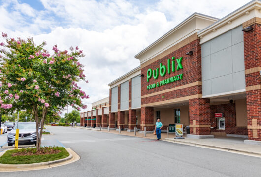 Exterior of a Publix store with money order services