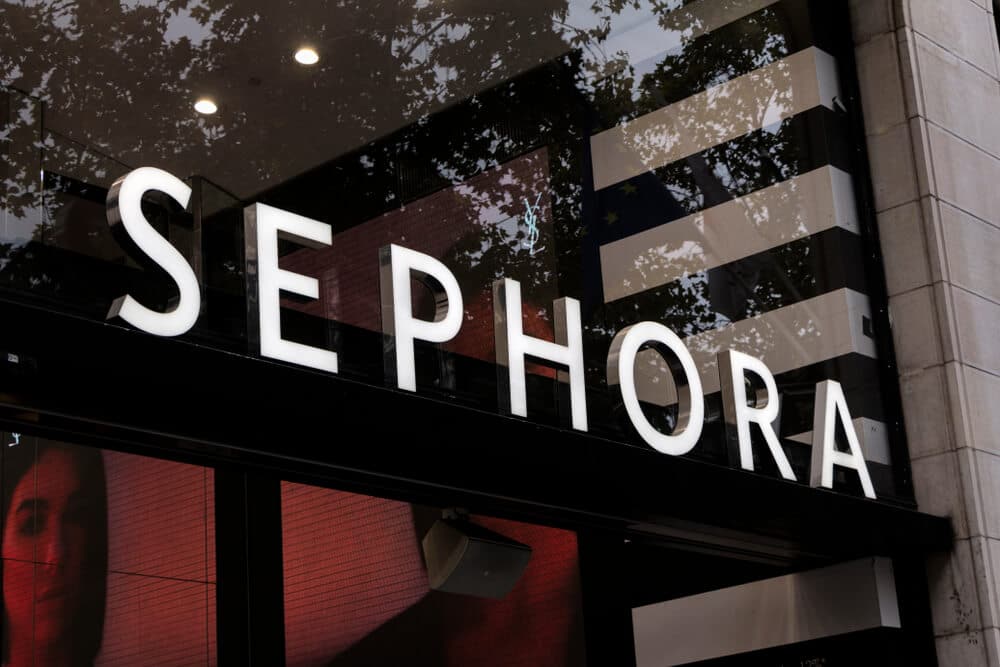 Sign above the entrance of a Sephora store