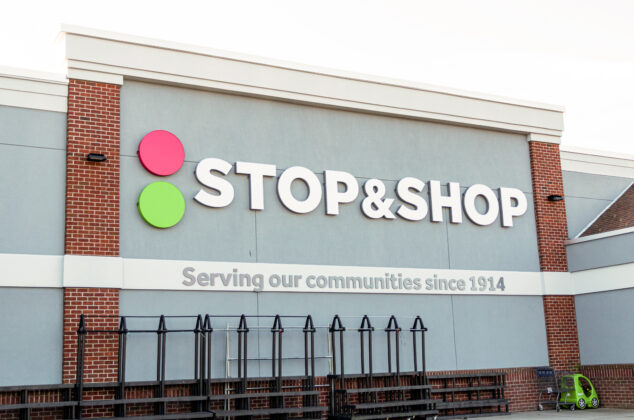 Exterior of a Stop & Shop grocery store