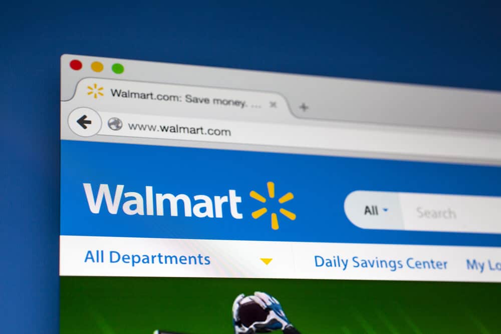 Walmart.com homepage displayed on a computer screen