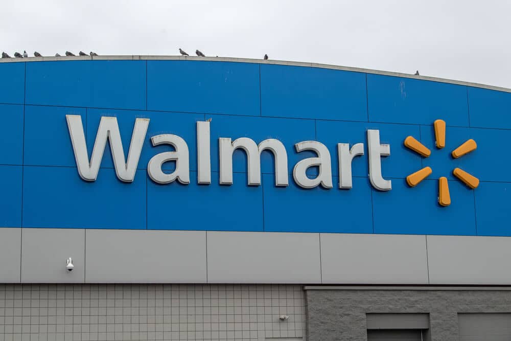 Walmart sign on the exterior of a store