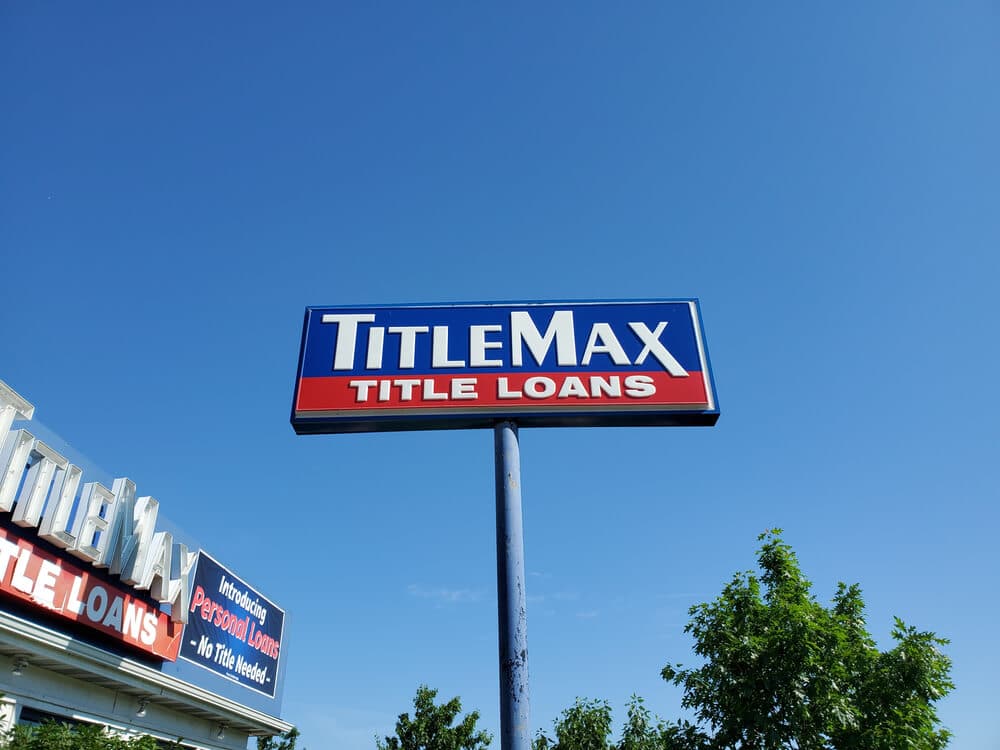 TitleMax sign outside of one of the title lender's locations