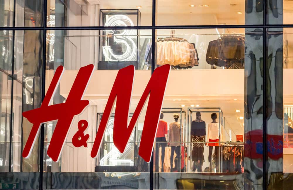 H&M logo on the exterior of a store