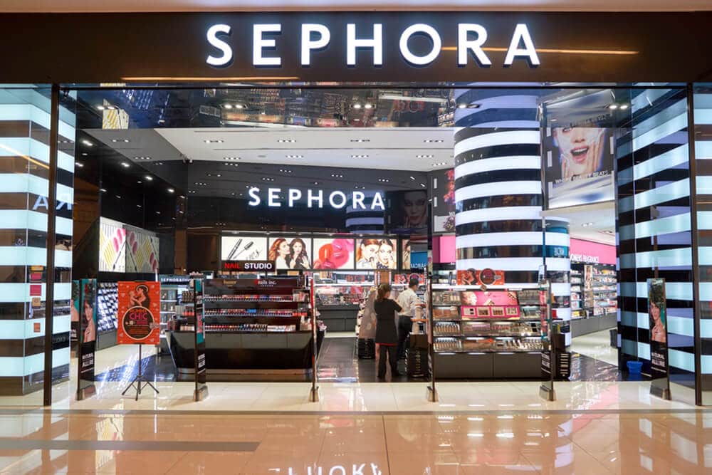 Sephora storefront inside a shopping mall
