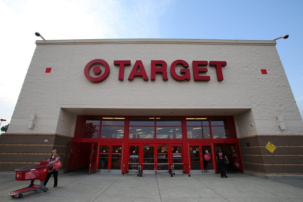 Exterior of a Target store entrance