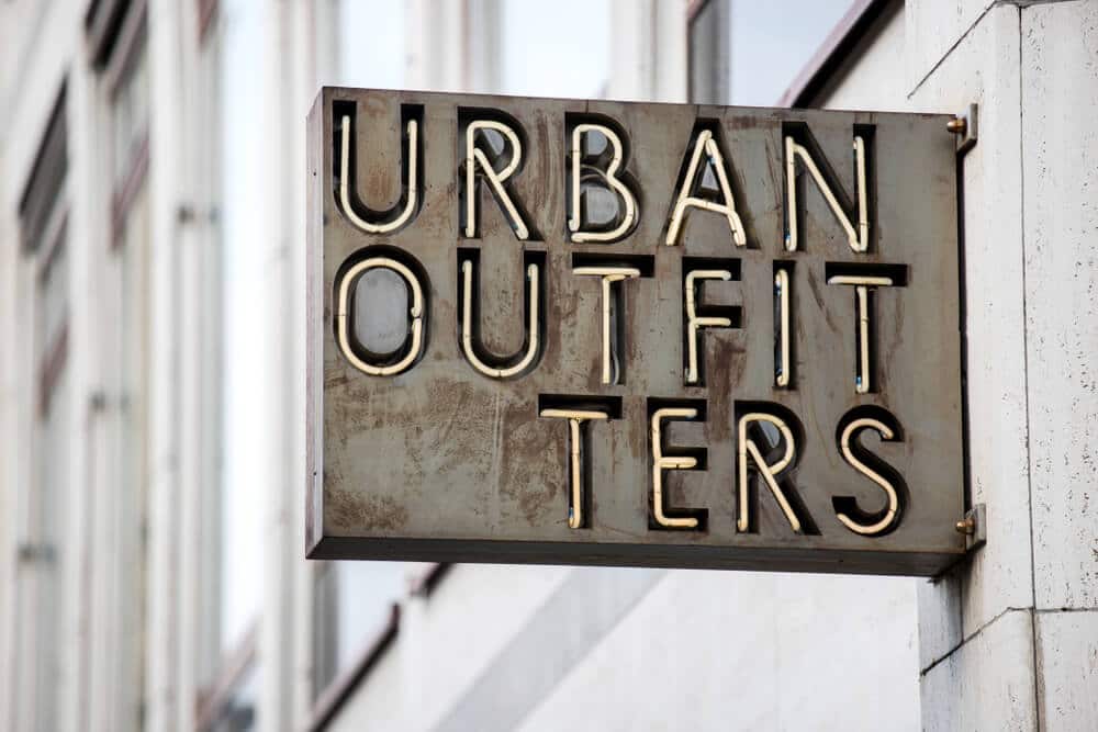 Urban Outfitters sign outside of a store