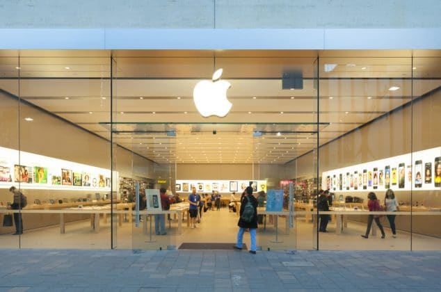 Exterior of an Apple Store location