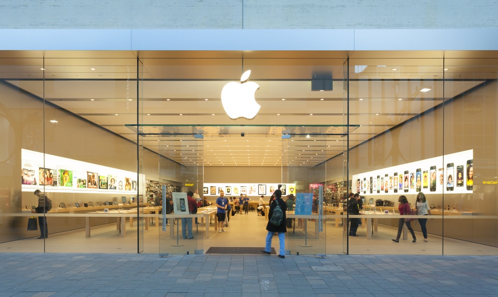 Exterior of an Apple Store location