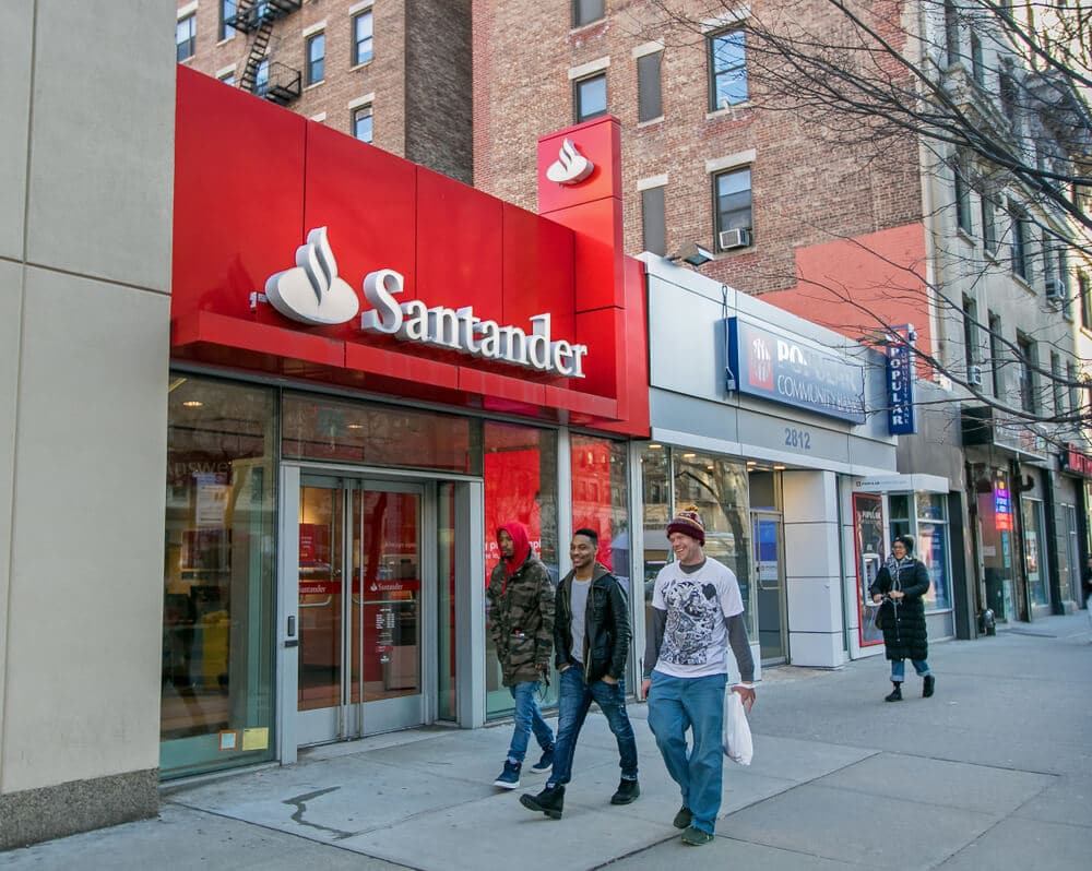 a Santander Bank branch