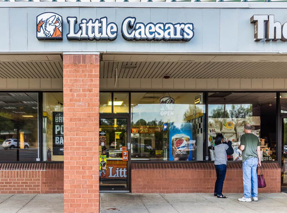Little Caesars storefront in a strip mall